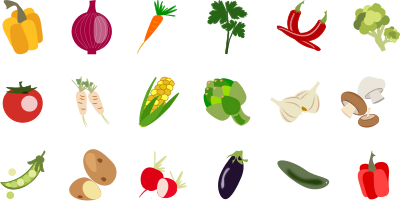 Vegetable Icons 1 package clipart