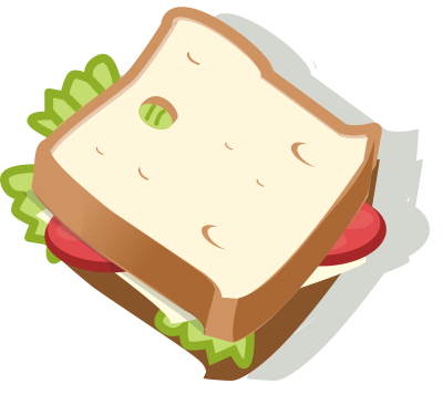 Vegetarian sandwich clipart