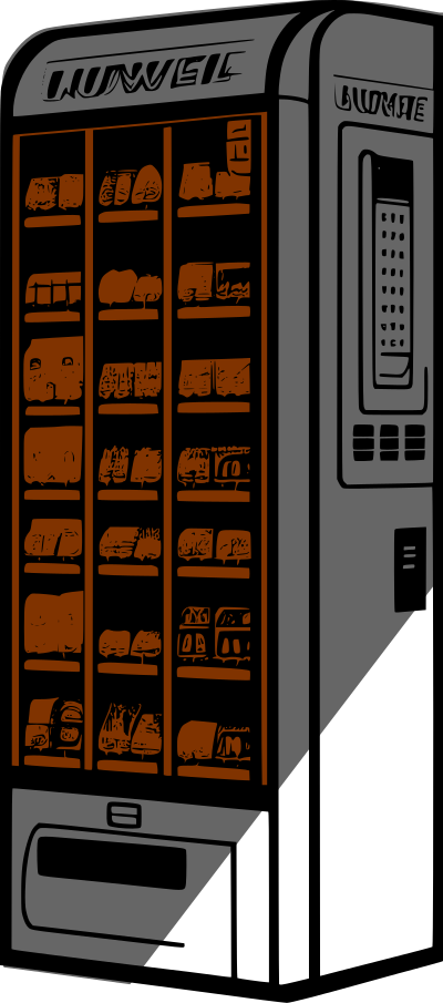 Vending machine in colour clipart
