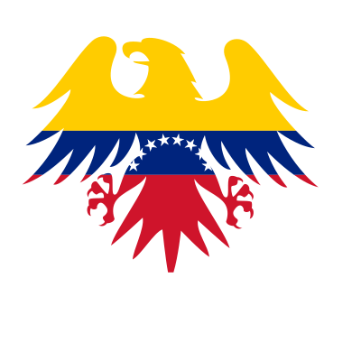 Venezuela flag heraldic eagle crest clipart