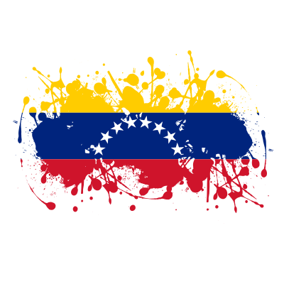 Venezuela flag ink splatter clipart