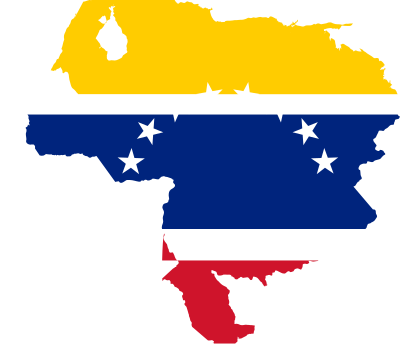 Venezuela Flag Map clipart