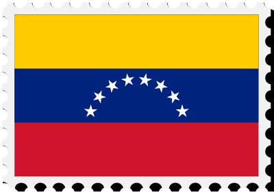 Venezuela flag stamp clipart