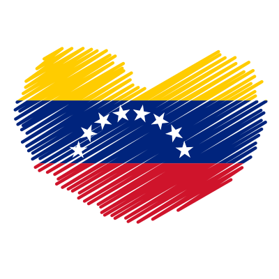 Venezuela heart flag symbol clipart
