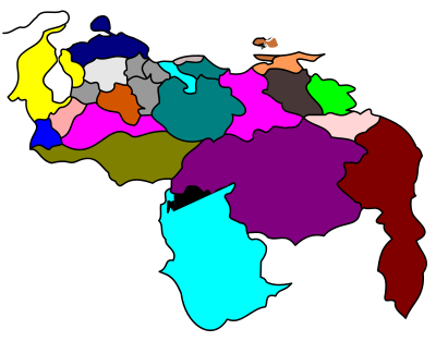 Venezuelan Colour Map clipart