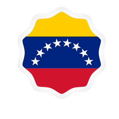Venezuelan flag sticker symbol clipart