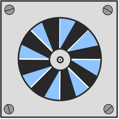 Ventilation fan heat sink pump clipart