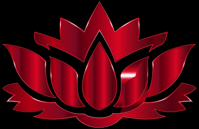 Vermillion Lotus Flower Silhouette clipart