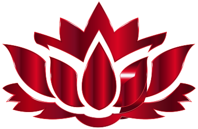 Vermillion Lotus Flower Silhouette No Background clipart