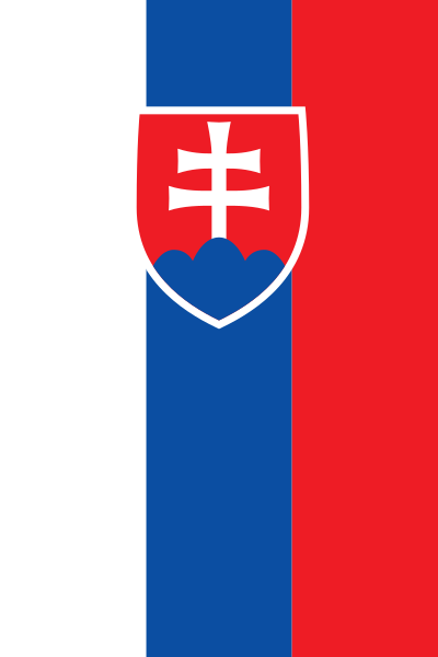 Vertical Flag of Slovakia clipart