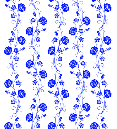 Vertical Floral Pattern Without Background clipart