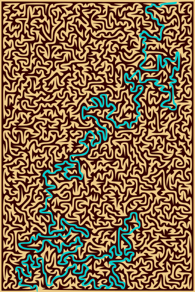 Vertical Maze Solution clipart
