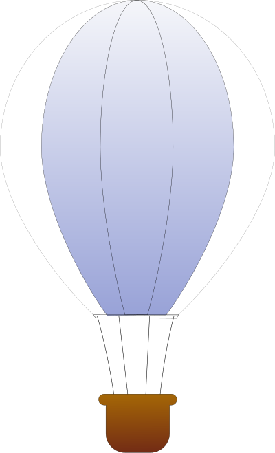 Vertical Striped Hot Air Balloons 3 clipart