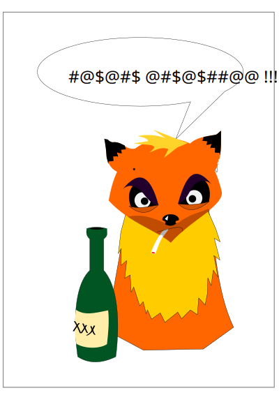 Very bad fox clipart
