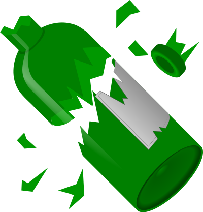 Very Broken Bottle clipart