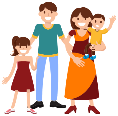 Very Happy Smiling Family clipart