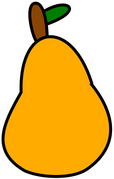 Very simple pear clipart