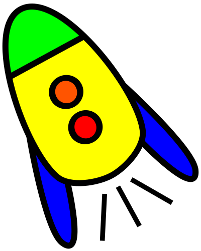 Very simple rocket clipart