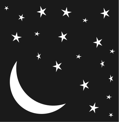 Very Starry Moonlit Night clipart
