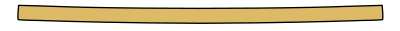 Very thin gold curved banner clipart