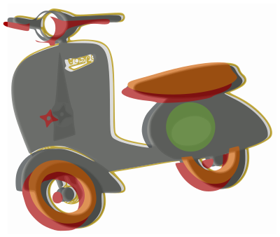 Vespa bis clipart