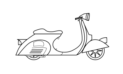 Vespa Scooter clipart