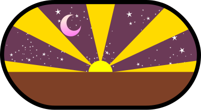 Vespre - cicle diari clipart