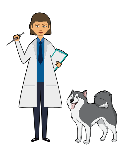 Vet and Dog clipart