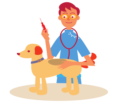 Veterinarian​ and Dog clipart