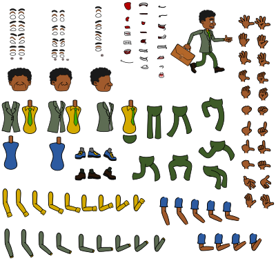 Vexstrips - Alan Character Kit clipart