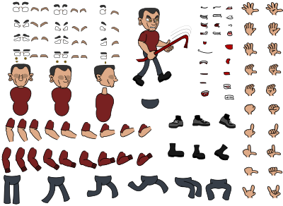 Vexstrips - Butch Character Kit clipart