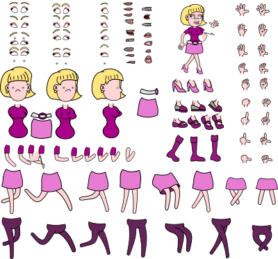 Vexstrips - Carrie Character Kit clipart