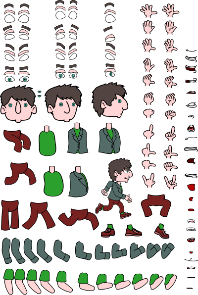 Vexstrips - Ollie Character Kit clipart