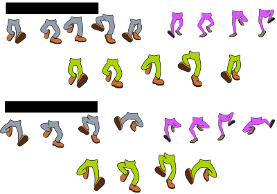 VexStrips - Walk and Run Front view clipart