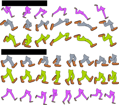 VexStrips - Walk and Run Side view clipart