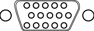 VGA Connector with 15 Poles / Pins clipart
