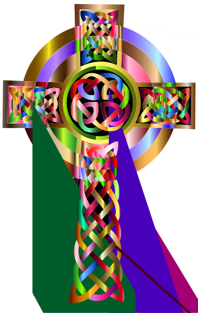 Vibrant Celtic Cross clipart
