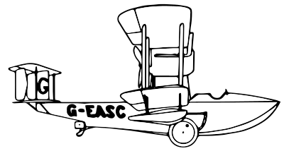 Vickers Viking biplane clipart