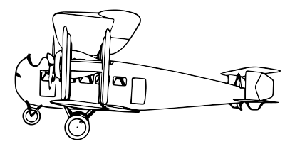 Vickers Vimy Biplane clipart