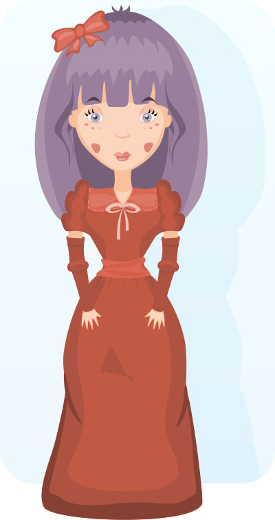 Victorian girl clipart
