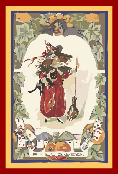 Victorian Halloween clipart
