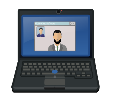 Video Chat Laptop clipart