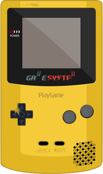 Video Game System Portative - Yellow clipart