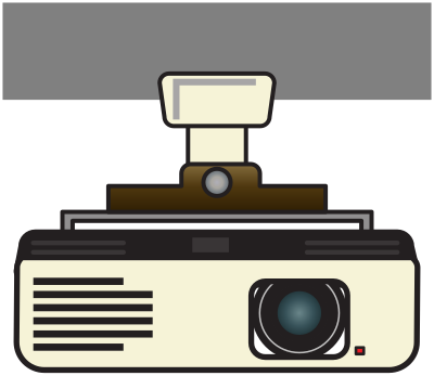 Video projector - roof mounted version clipart