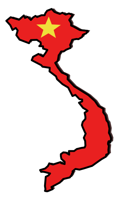Vietnam as a Flag clipart