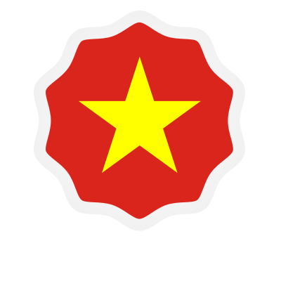 Vietnam flag sticker symbol clipart