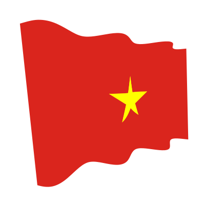Vietnam waving flag clip art clipart
