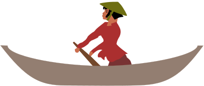 Vietnamese Boat - Colour Remix clipart
