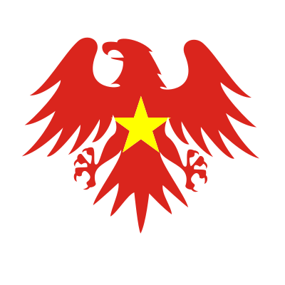 Vietnamese flag heraldic eagle clipart