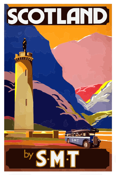 Vintage Travel Poster Scotland clipart